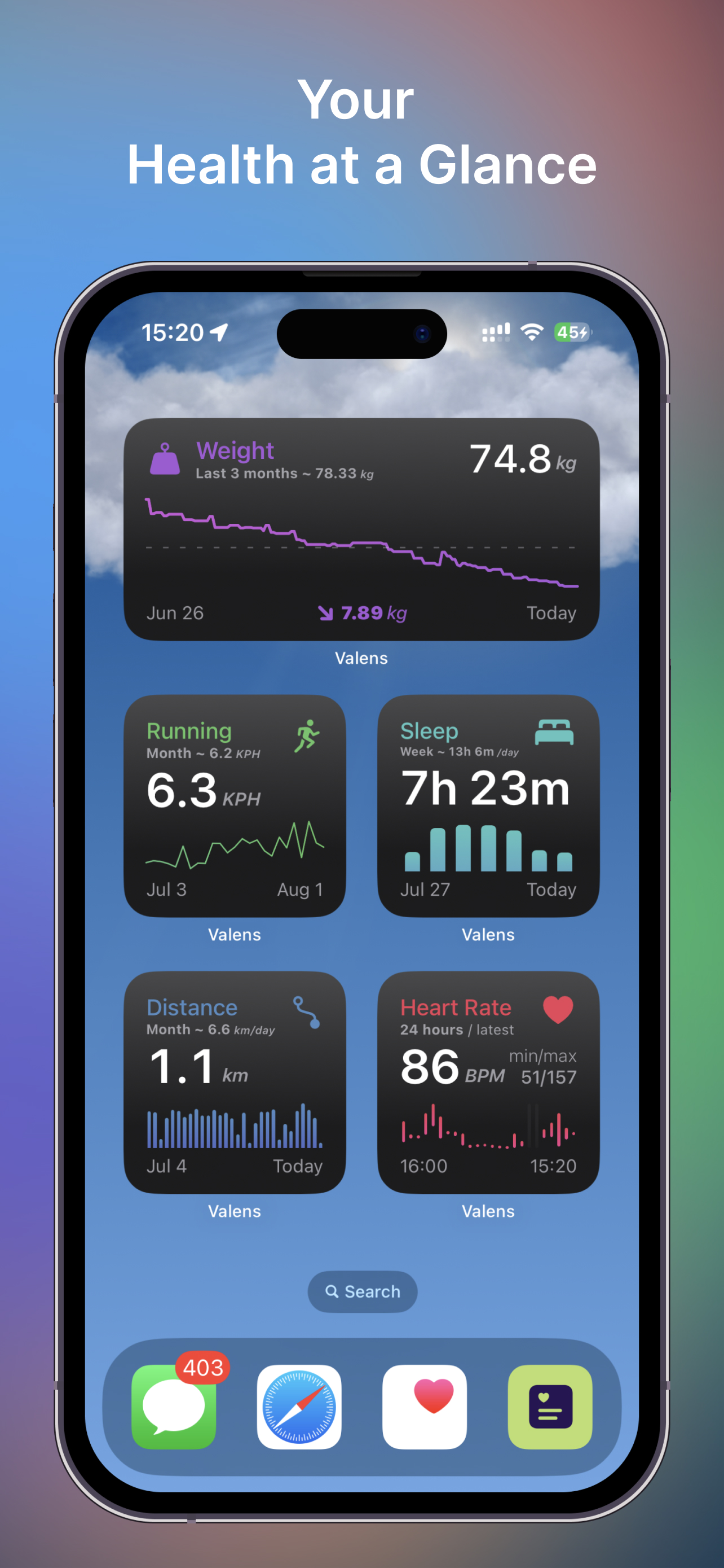 Valens - Widgets for Health