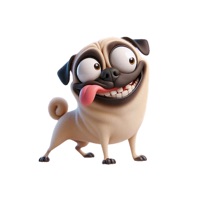 Goofy Pug Stickers