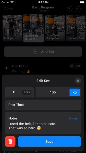 Workout: Gym & Strength Log screenshot 3