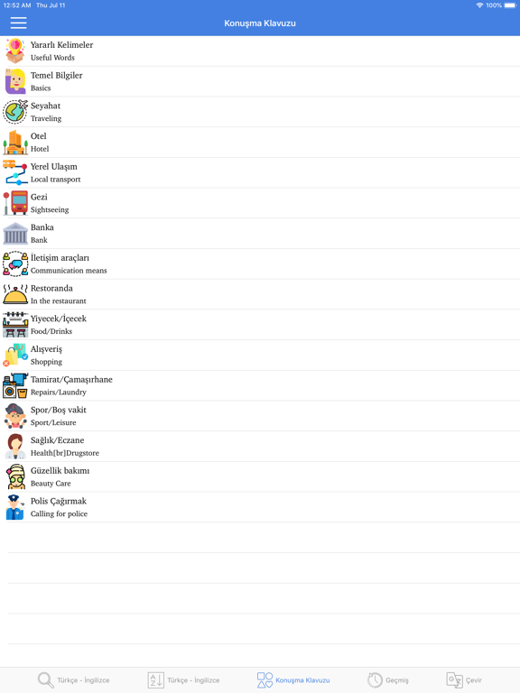 Turkish English Dictionary! iPad screenshot 3 - Reference app