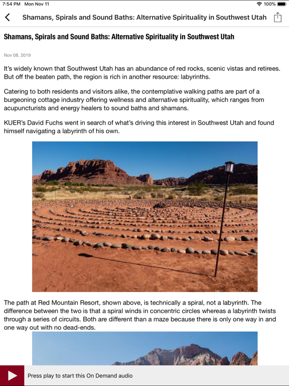 KUER Public Radio App iPad screenshot 5 - News app