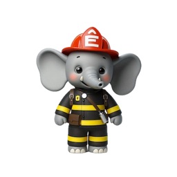 Elephant Fireman Stickers
