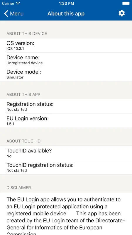 EU Login screenshot 3 of 3