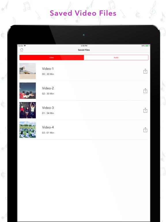 Video motion editor iPad screenshot