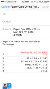 Paper Calc Office Lite screenshot