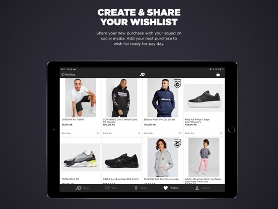 JD Sports iPad app afbeelding 4