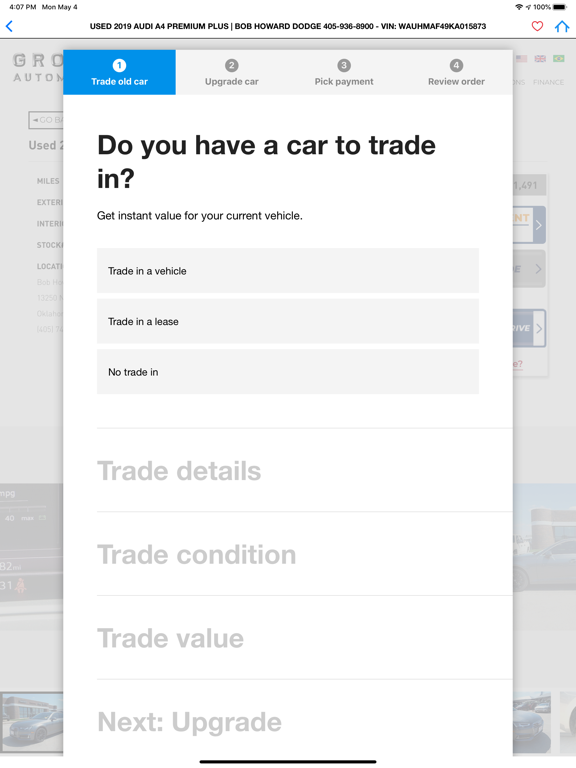 Group 1 Automotive iPad screenshot 4 - Shopping app