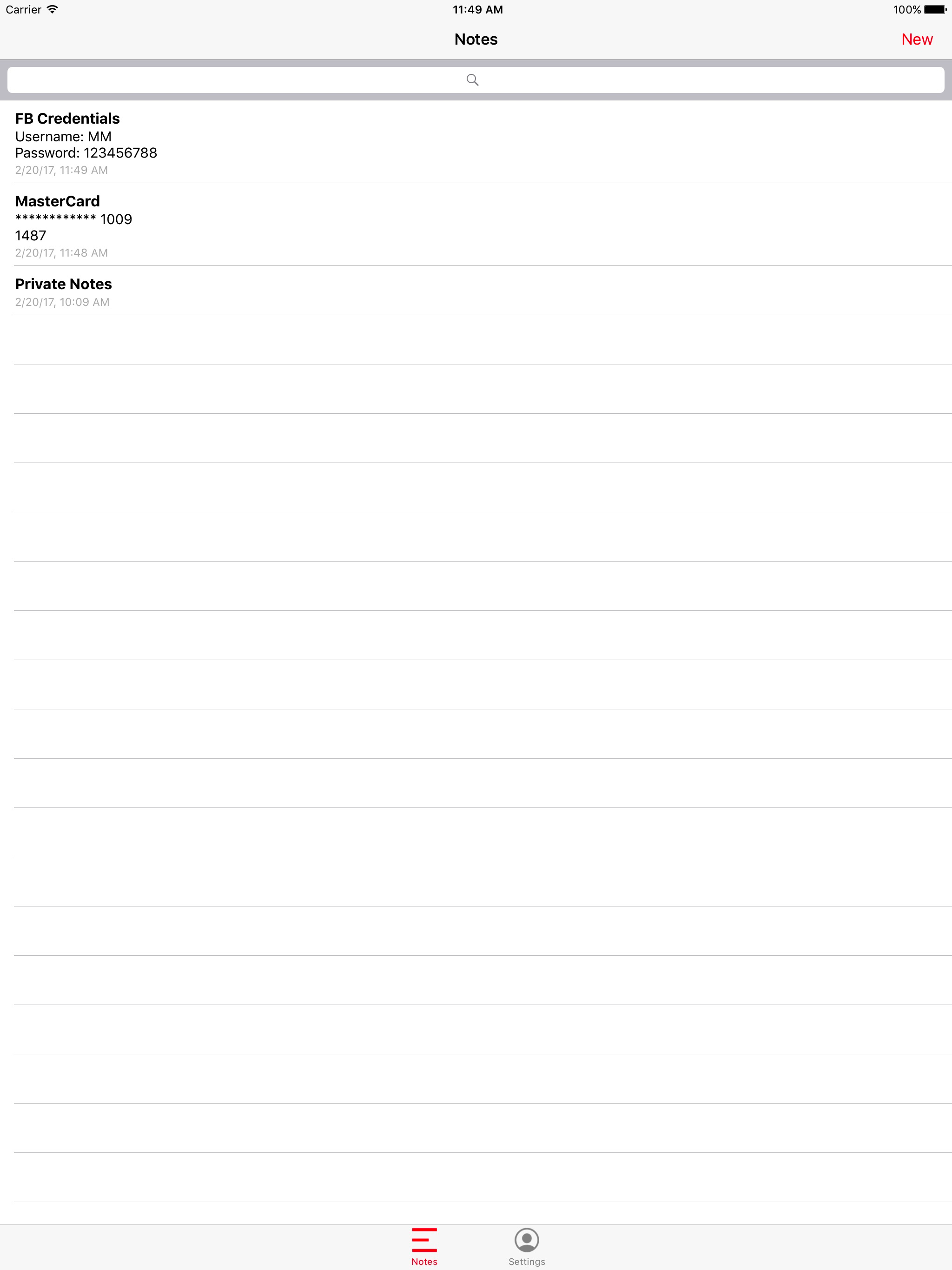 Biometric Notes screenshot 7