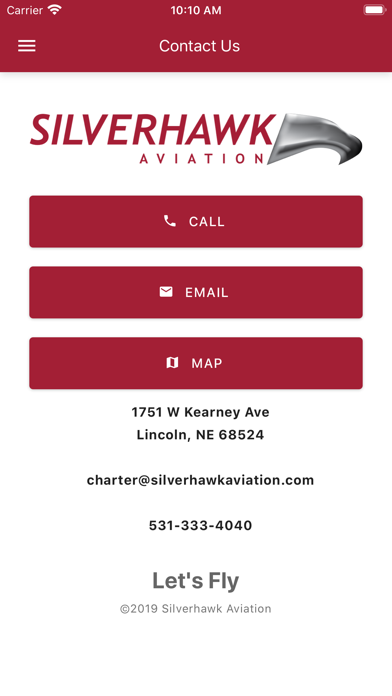 Silverhawk Aviation Charter Screenshot
