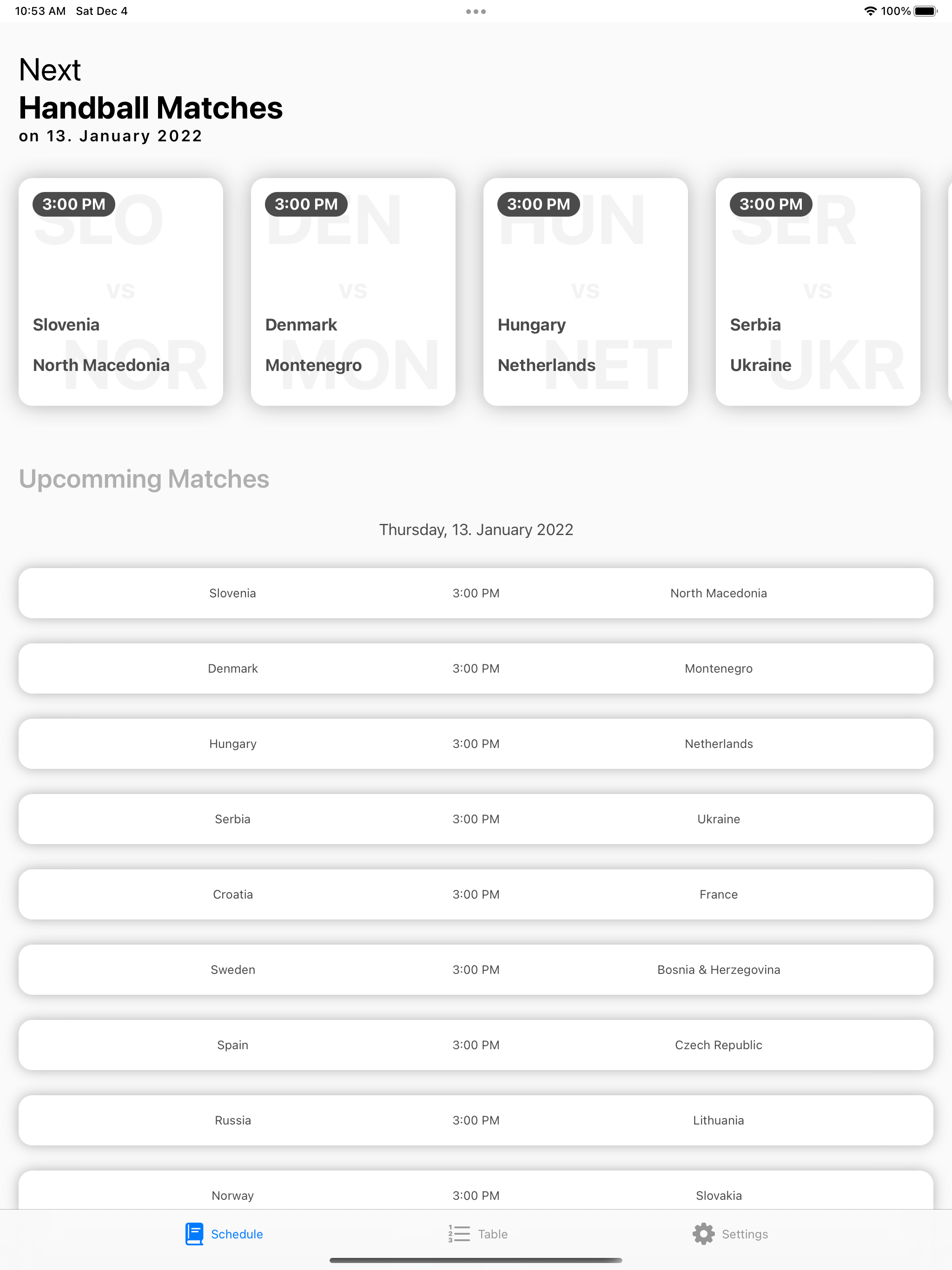 Handball Scores Live