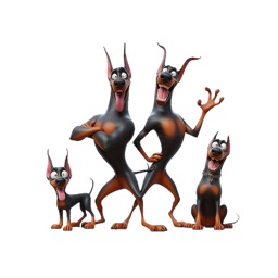 Doberman Family Stickers