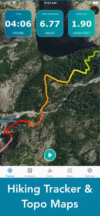 Topo Map & Hiking Tracker : capture d’écran 1 sur 6