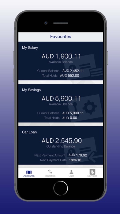 Bank of Sydney Mobile Banking Screenshot