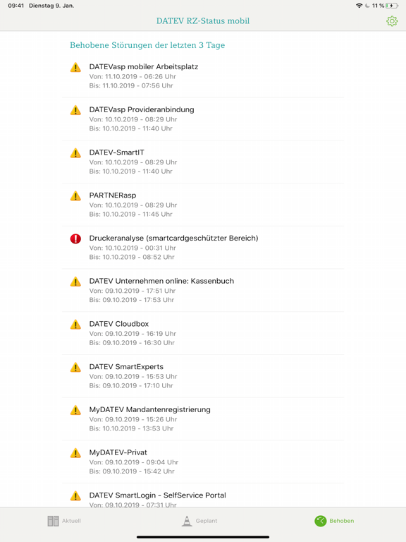 Screenshot #6 pour DATEV RZ-Status mobil