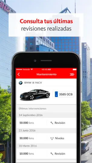 Captura de pantalla de Santander Renting en iPhone 2
