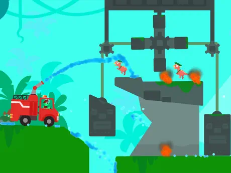 Dinosaur Fire Truck Games kids
