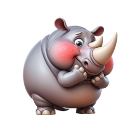 Blushing Rhino Stickers