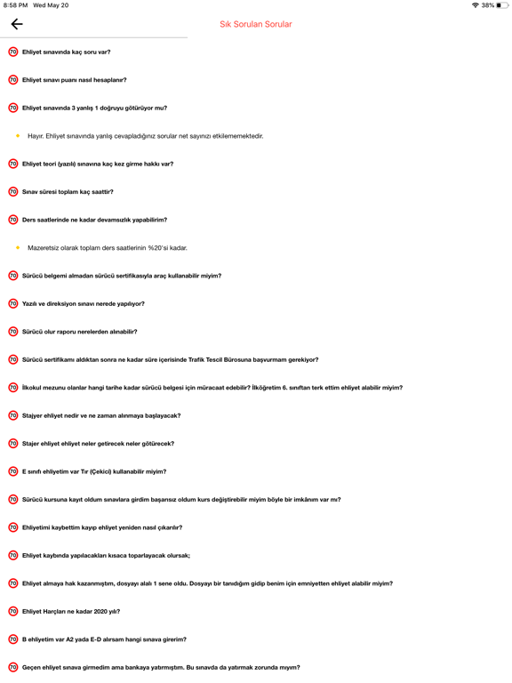 ehliyetCepte: sınav soru 2025 iPad screenshot 4 - Education app