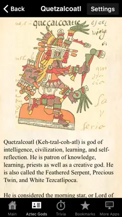 Aztec Gods Pocket Reference iPhone image 2