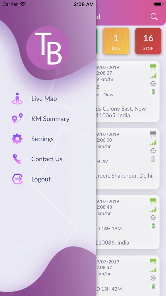 #3. TB Track - Vehicle Tracking (iOS) Podle: Pulkit Jain
