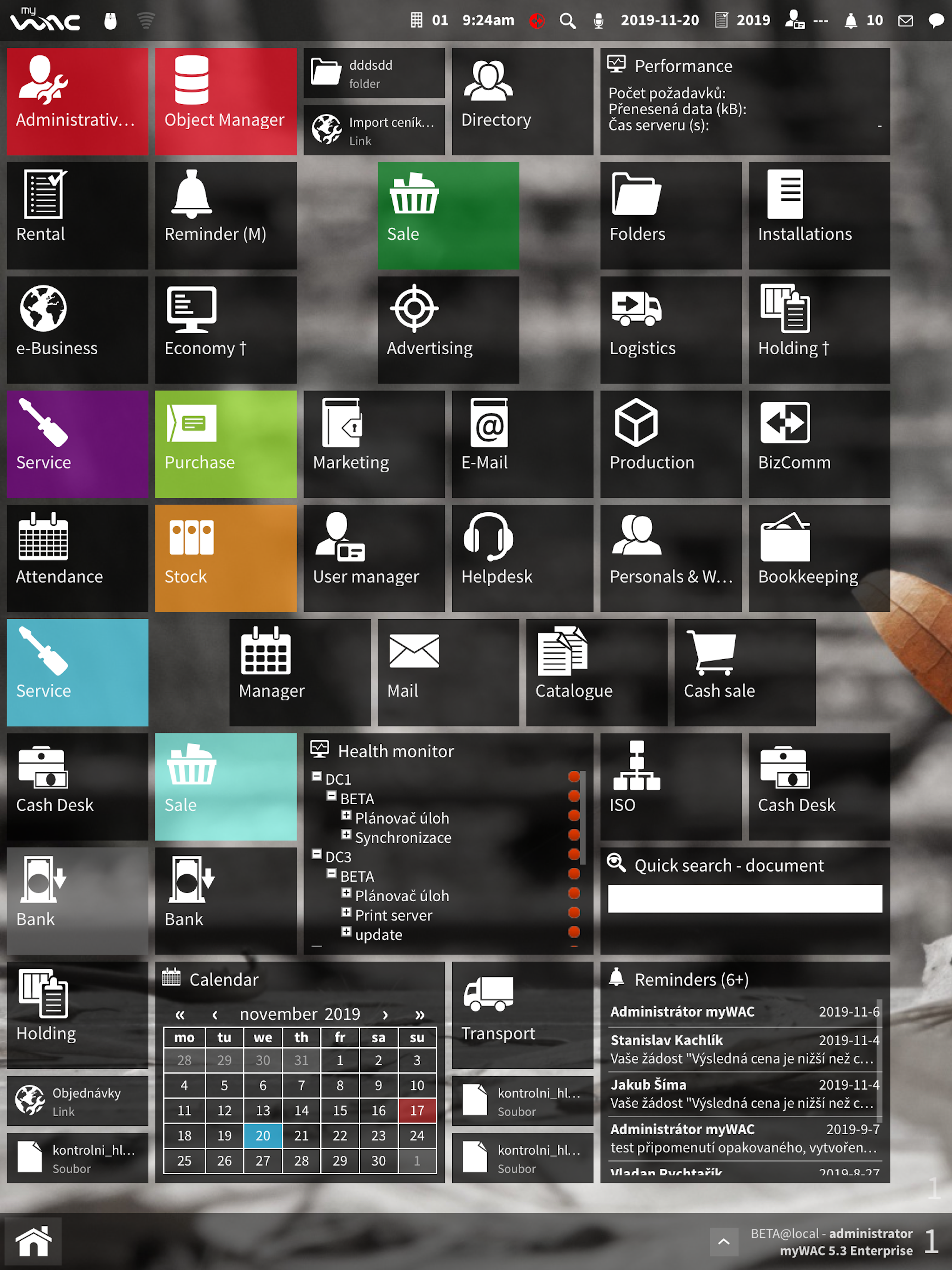 myWAC screenshot 2