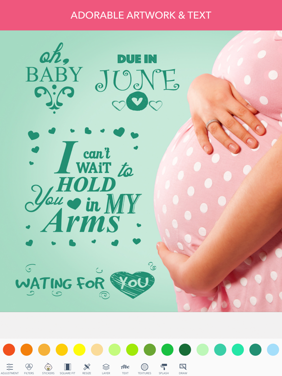 Pregnancy & Baby Milestone Art iPad screenshot