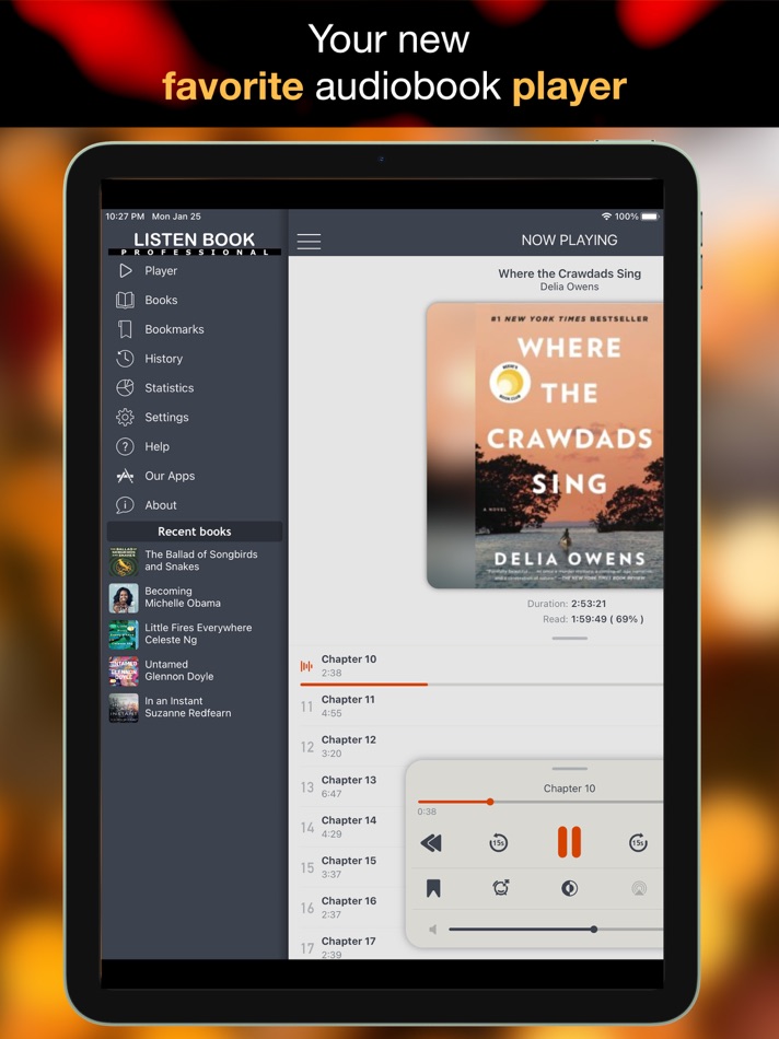 #7. ListenBook Pro: book player (iOS) 由: Oleg Brailean