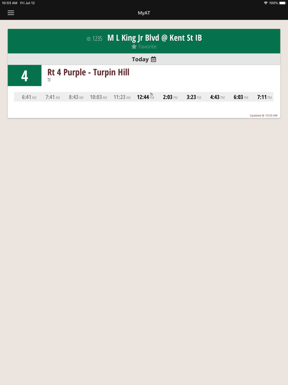 MyAT iPad screenshot 4 - Navigation app