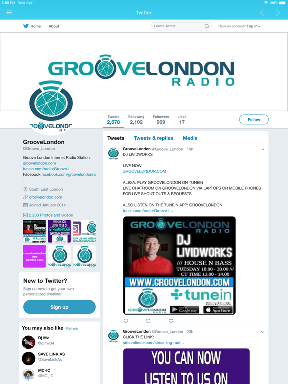 Groovelondon Radio iPad screenshot 4 - Music app