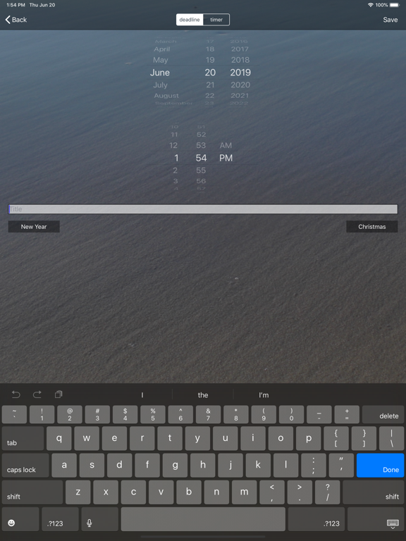 Countdown Timer – Deadlines iPad screenshot 5 - Productivity app