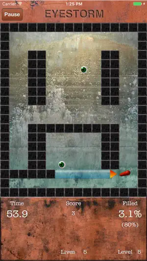 Eyestorm Lite (Jezzball clone) screenshot 1