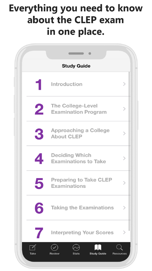 #3. Official CLEP Exam Guide App (iOS) 由: Examiam LLC