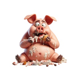 Eat Like a Pig Stickers