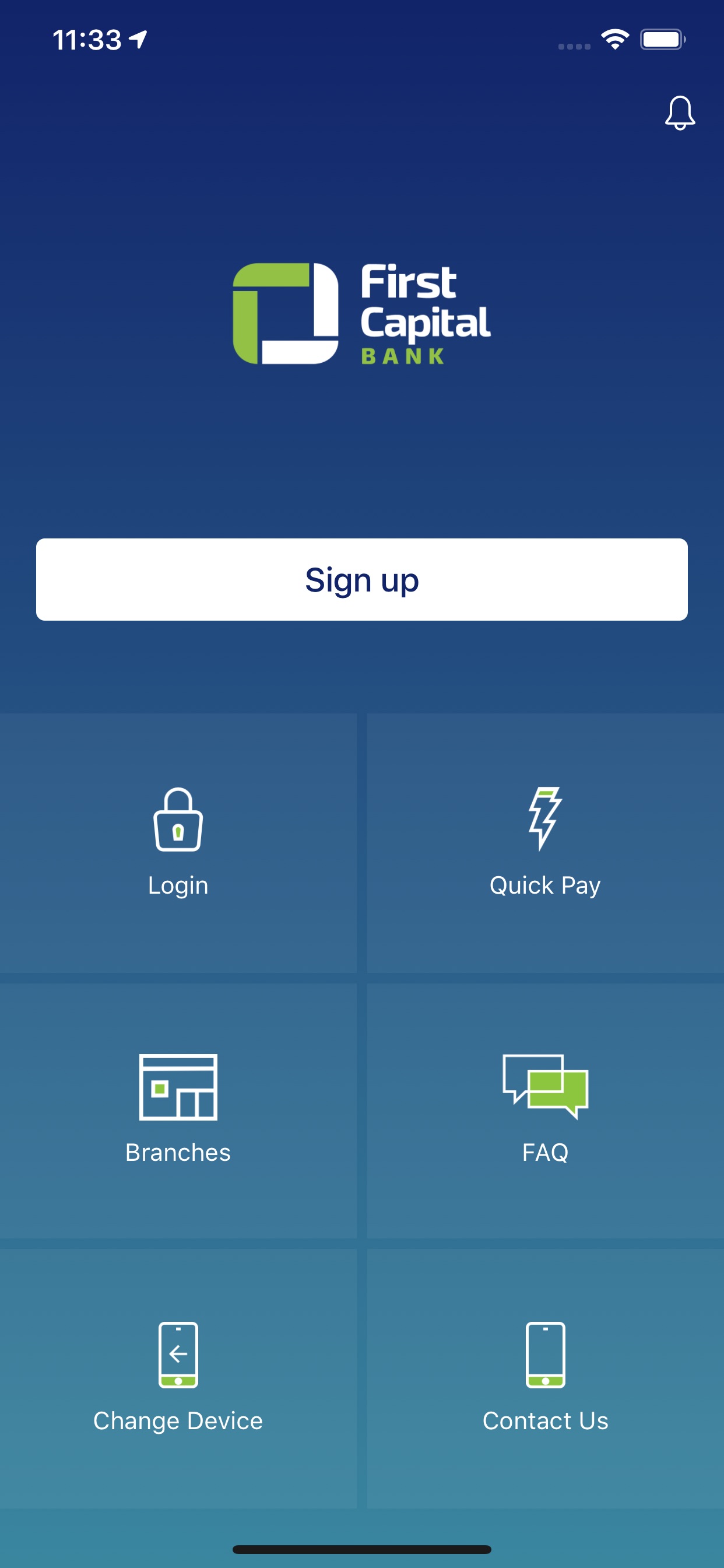 Screenshot 1 of First Capital Bank App