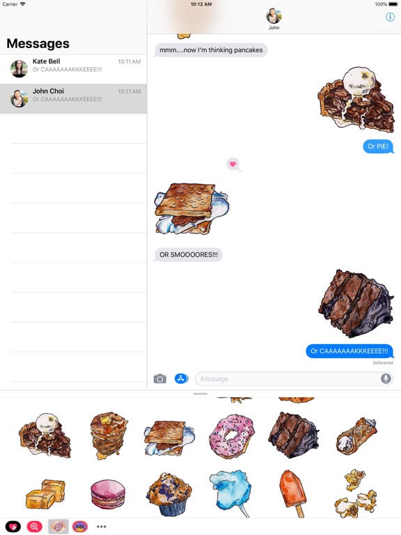 Food by Jen Tracy iPad screenshot 5 - Stickers app
