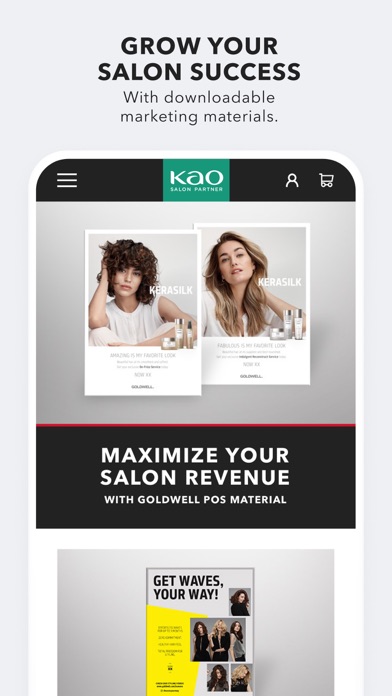 Kao Salon Partner online shop Screenshot