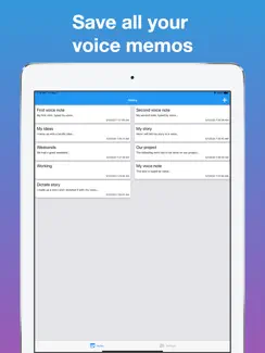 Speech to Text: Voice memos iPad image 2