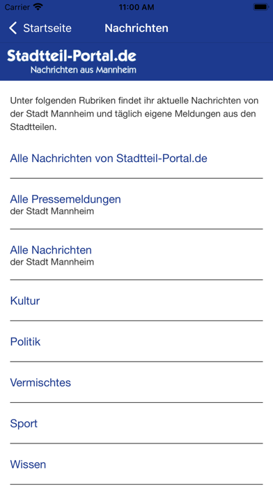 Stadtteil-Portal Screenshot