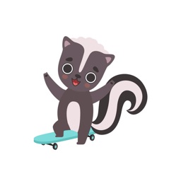 Skateboarding Skunk Stickers