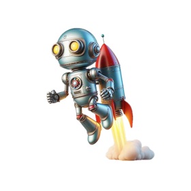 Rocket Robot Stickers