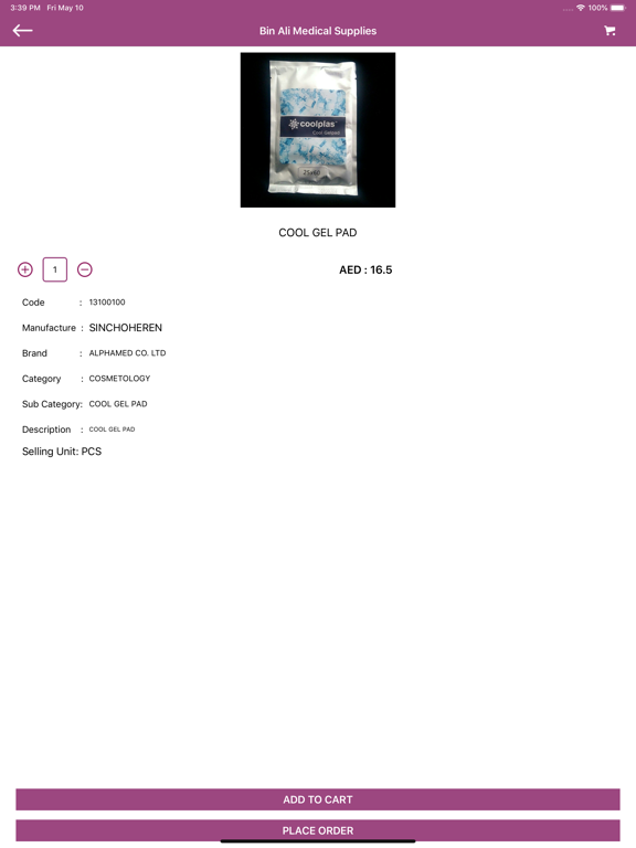 Bin Ali Medical Supplies iPad screenshot