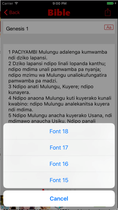 Nyanja Bible app screenshot 3