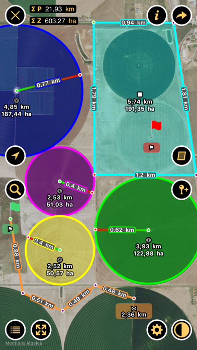 Screenshot #1 pour Planimeter — Mesurer la terre