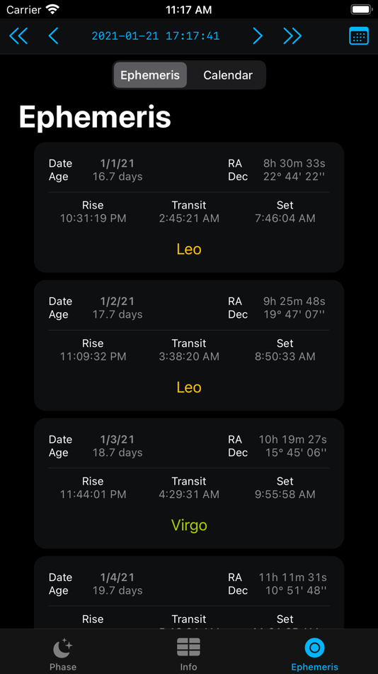 #5. Moon Phase Calendar LunarSight (macOS) By: Applorium Ltd