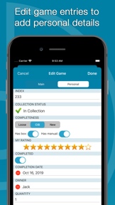 CLZ Games: collection database screenshot