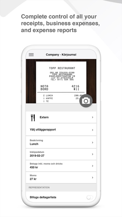 VIEW Expense Screenshot