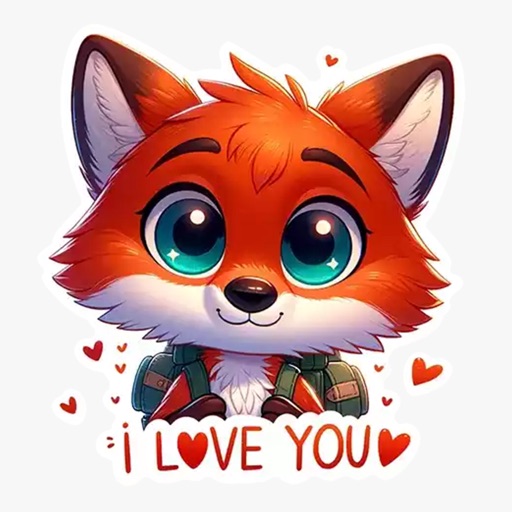Finn, Cute Fox Stickers