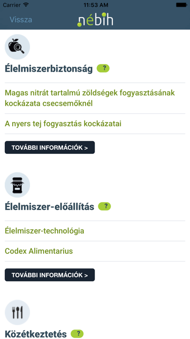 Screenshot #3 pour NEBIH Informaciok