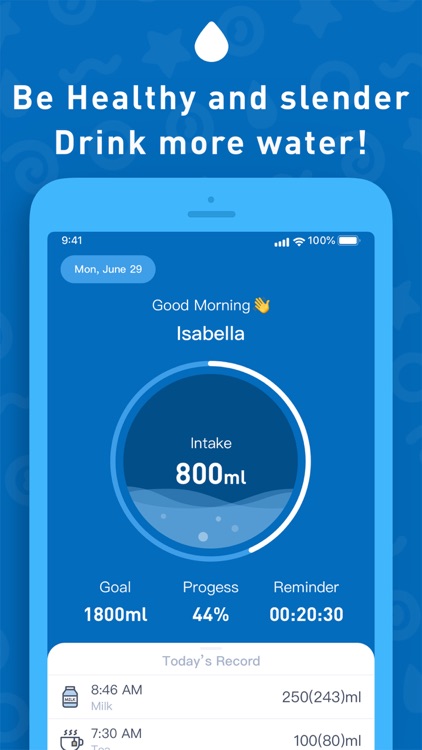 Water Tracker - Drink Reminder screenshot-0