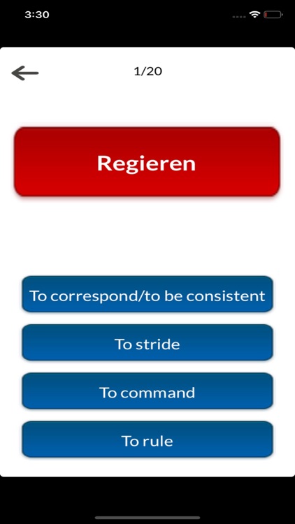 German English Verbs Test